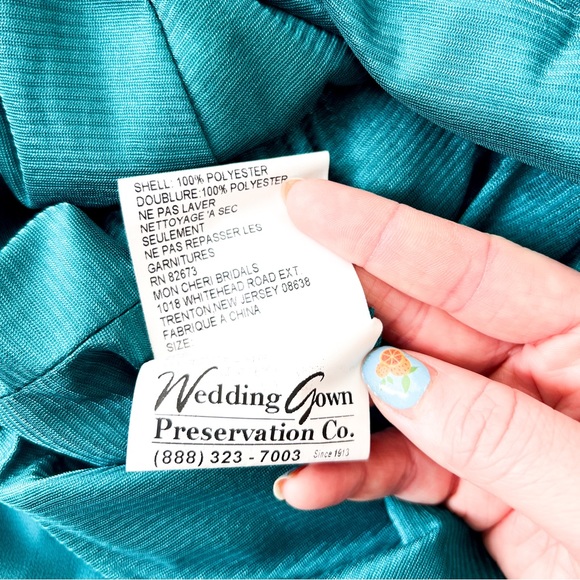 LAST CHANCE Cameron Blake • Beaded Cap Sleeve Ruched Bodice Dress • 14 - Picture 12 of 14